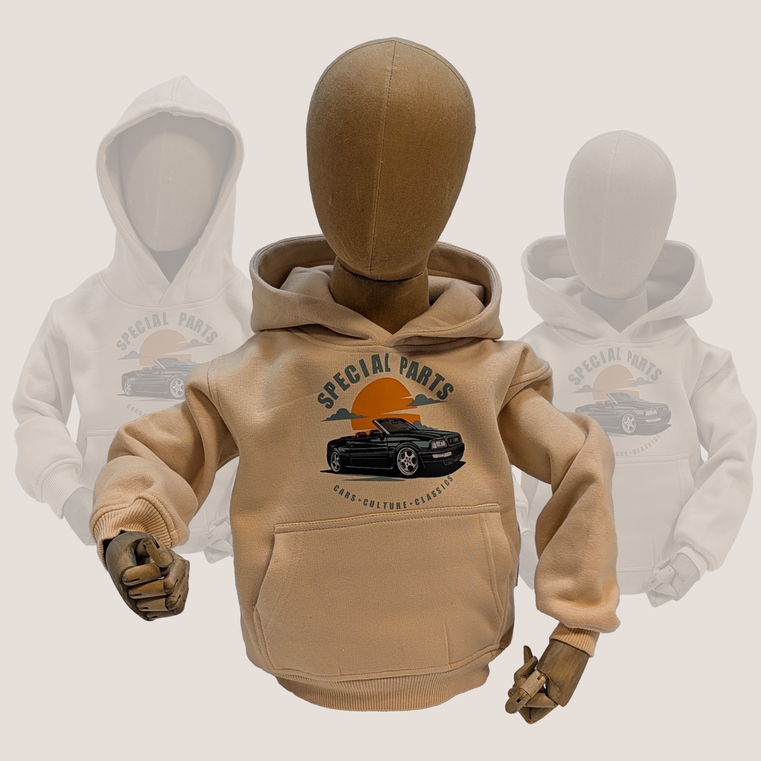 Kinder-Hoodies beige
