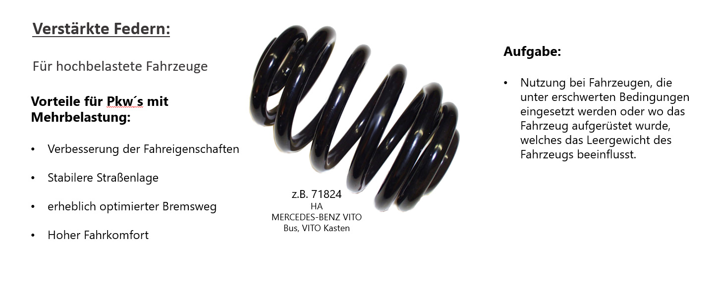 verstärkte Fahrwerksfeder verstärkte Fahrwerksfeder