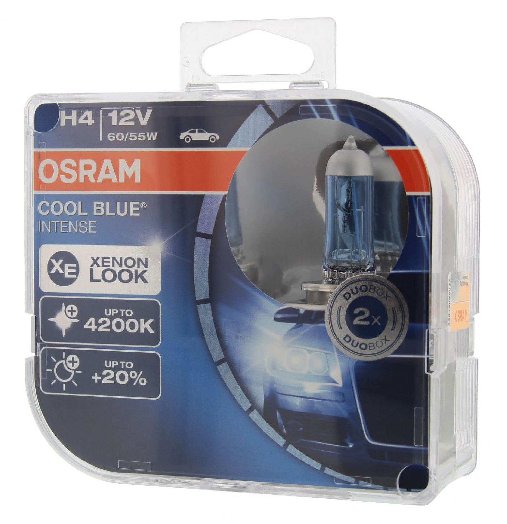 OSRAM COOL BLUE INTENSE (64193CBI-HCB), H4, Glühlampe, Fernscheinwerfer