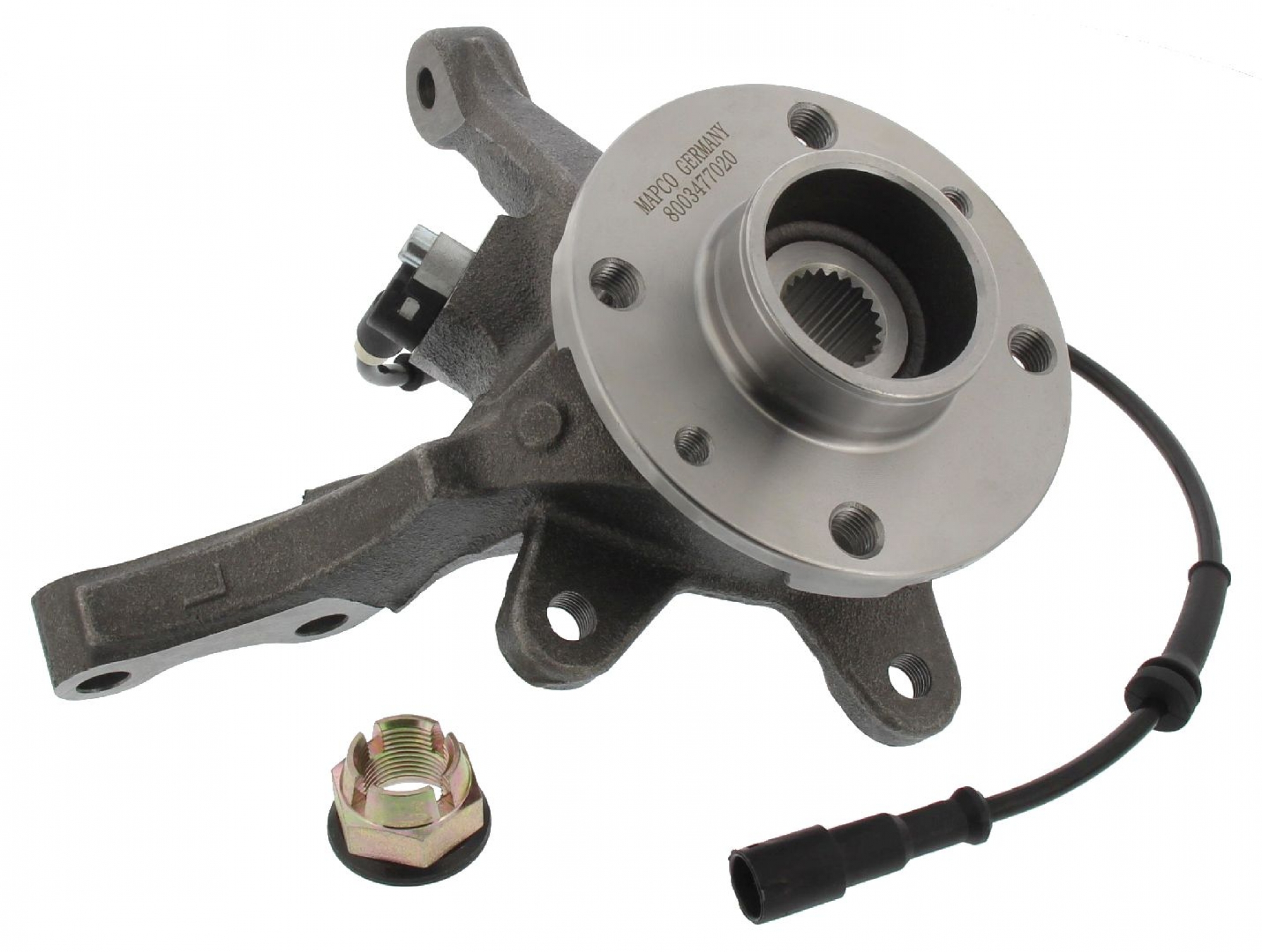 VORMONTIERTER Reparatursatz, Achsschenkel, Vorderachse links, für RENAULT CLIO I