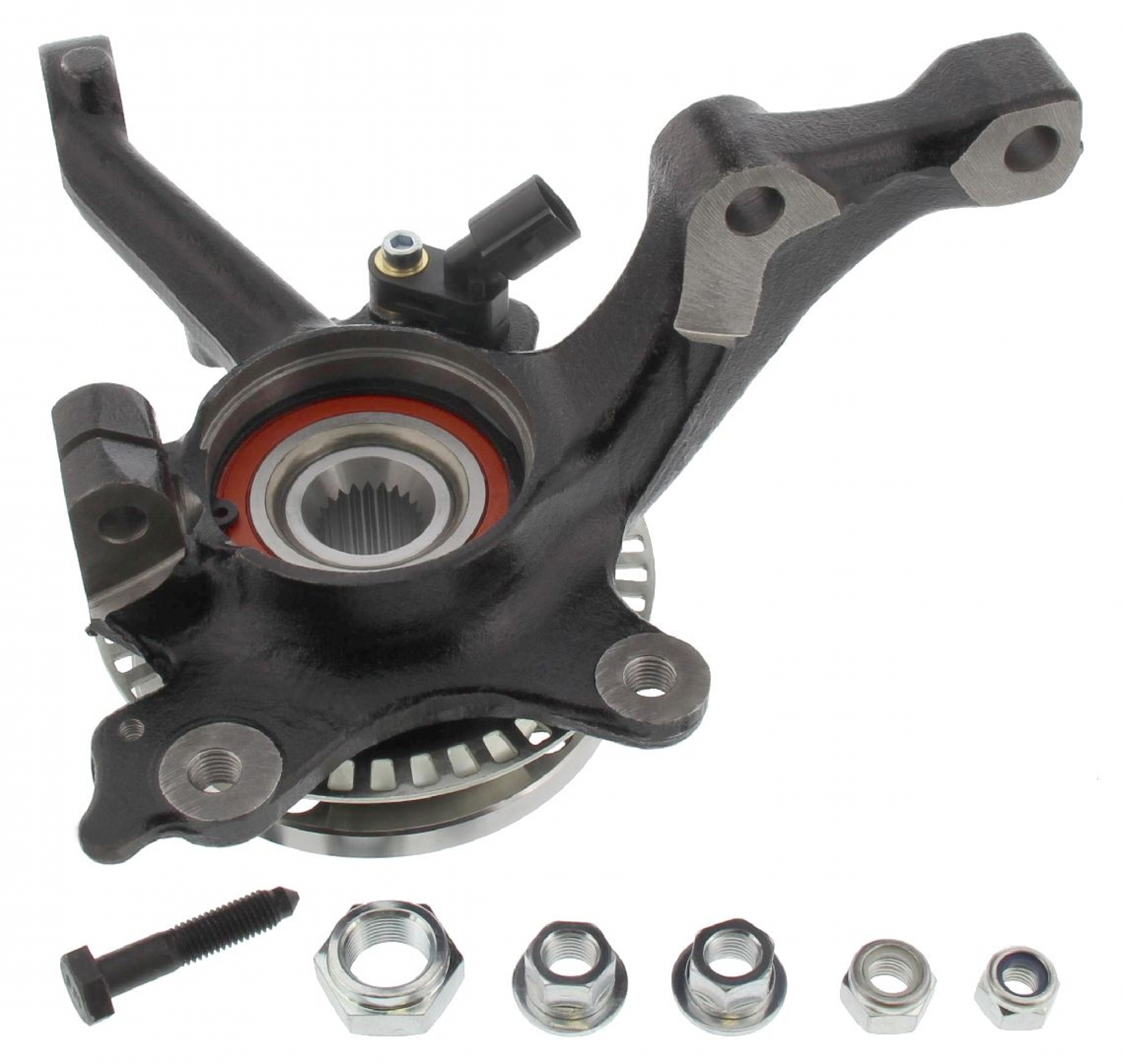 VORMONTIERTER Reparatursatz, Achsschenkel, VA links, VW Golf 2/3 mit ABS 5 x 100