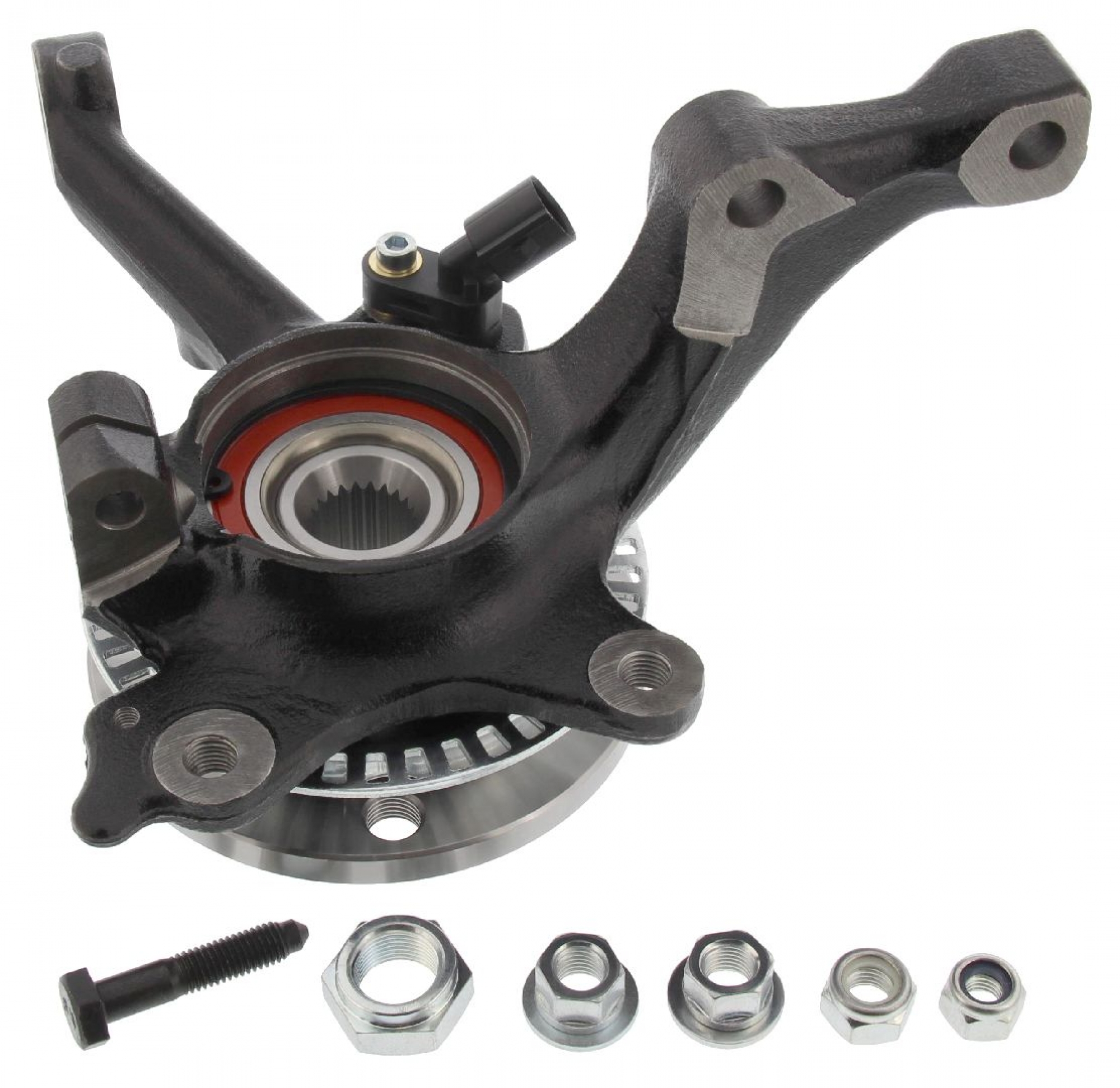 VORMONTIERTER Reparatursatz, Achsschenkel, VA links, VW Golf 2/3 mit ABS 5 x 112