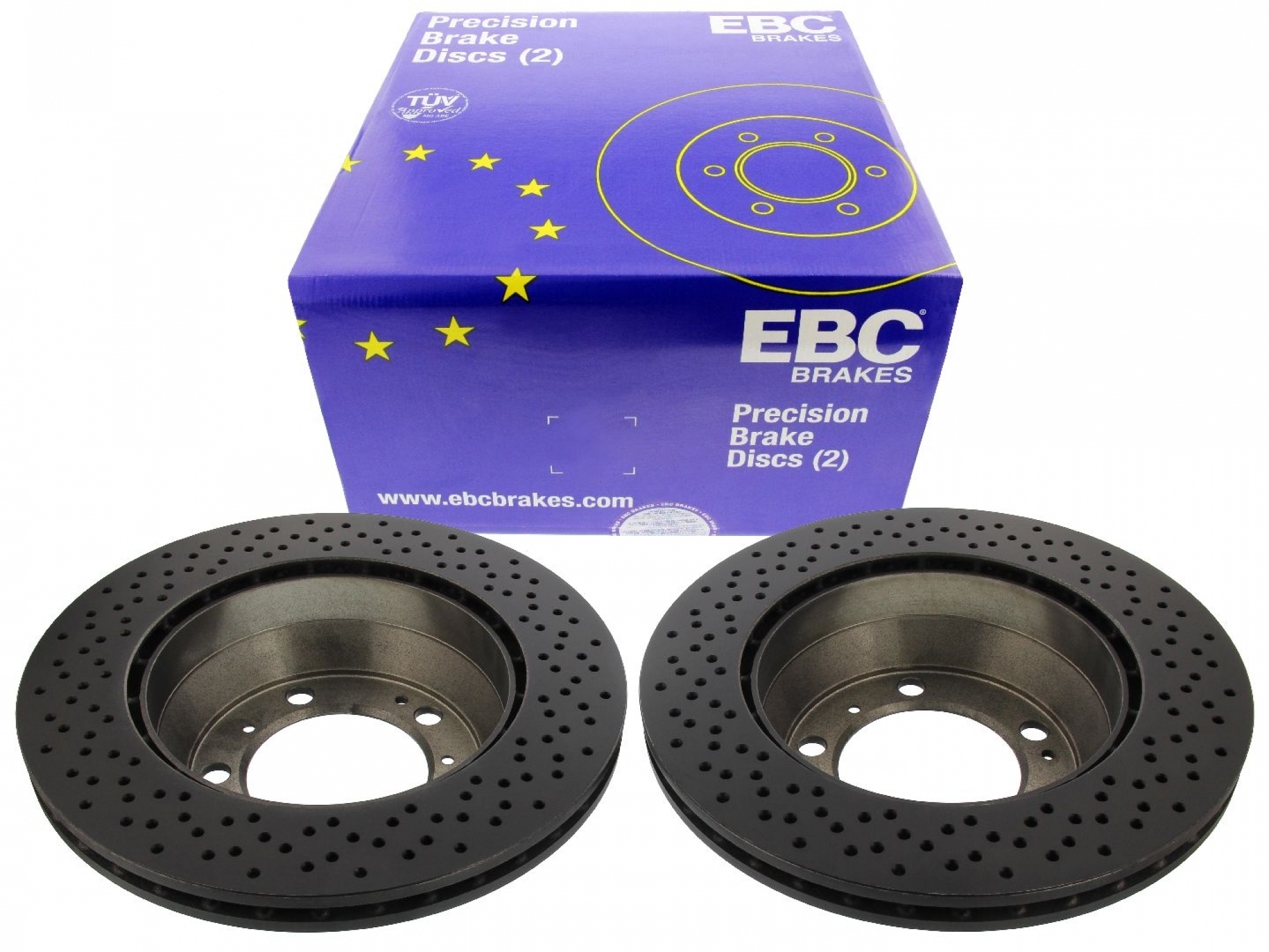 EBC-Bremsscheiben, Premium Sportbremsscheiben (gelocht), 2-teilig, HA, Porsche