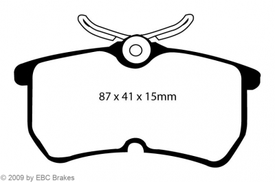EBC-Bremsbeläge, Yellowstuff, Achssatz, HA, Ford Fiesta, Focus