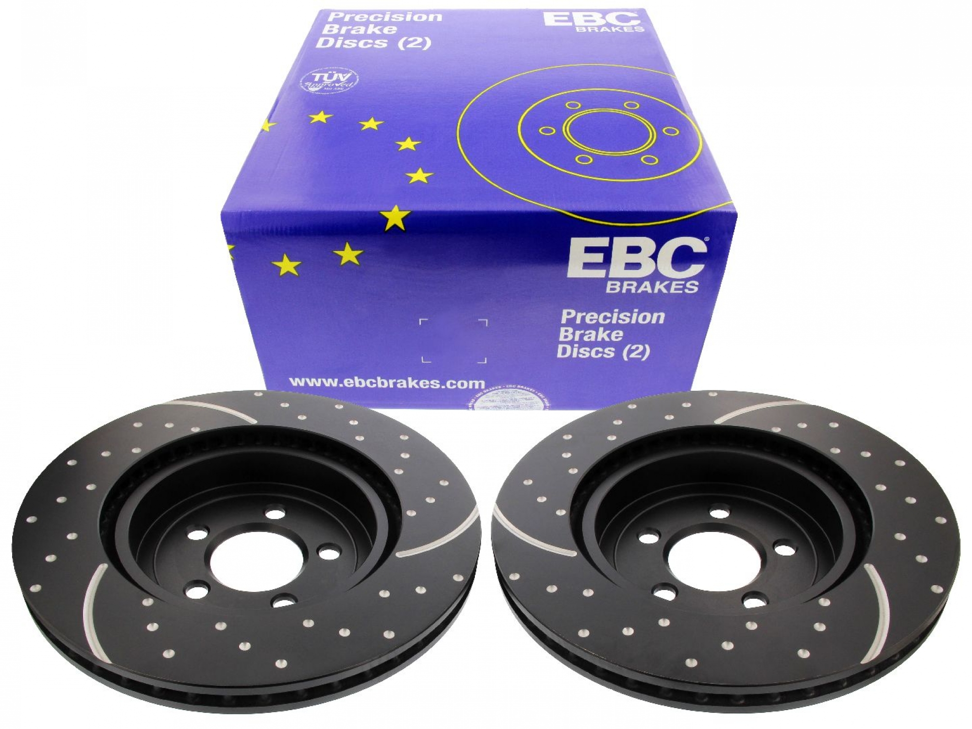 EBC-Bremsscheiben, Turbo Groove Disc Black (2-teilig), VA, Chrysler