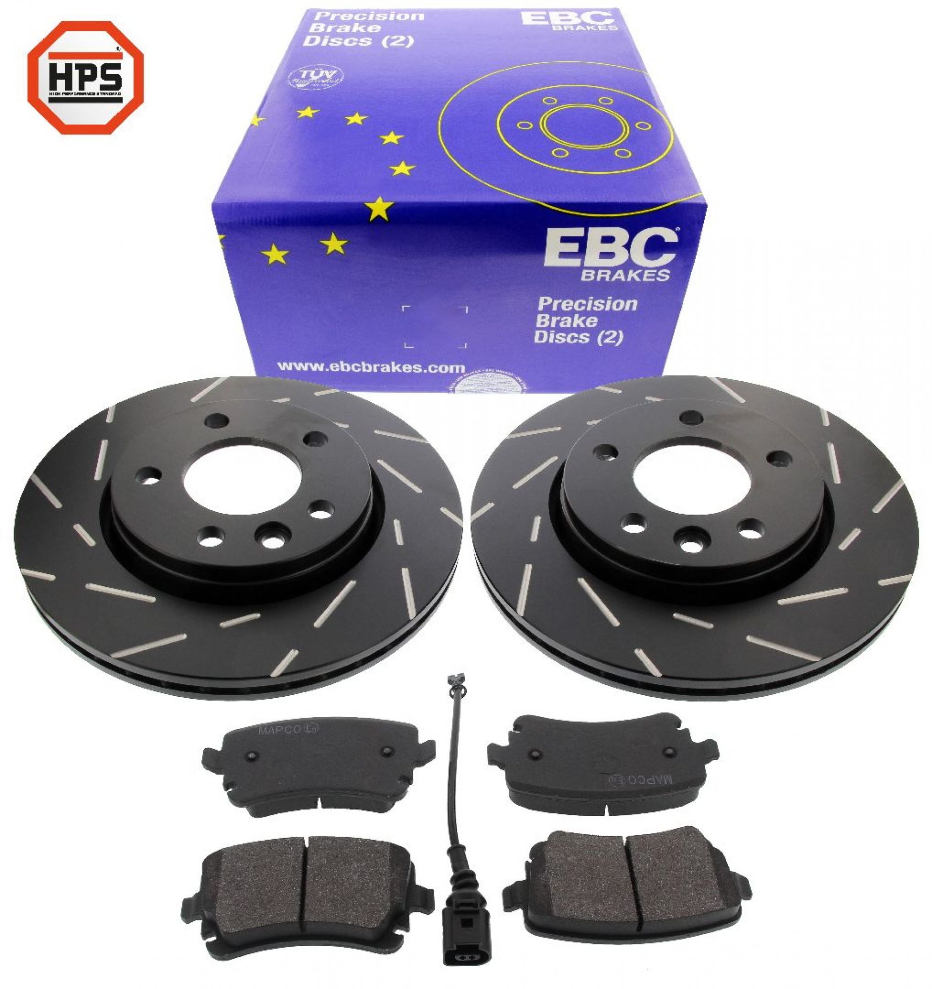 EBC-Bremsscheiben, Black Dash Disc (2-teilig), HA, VW Transporter