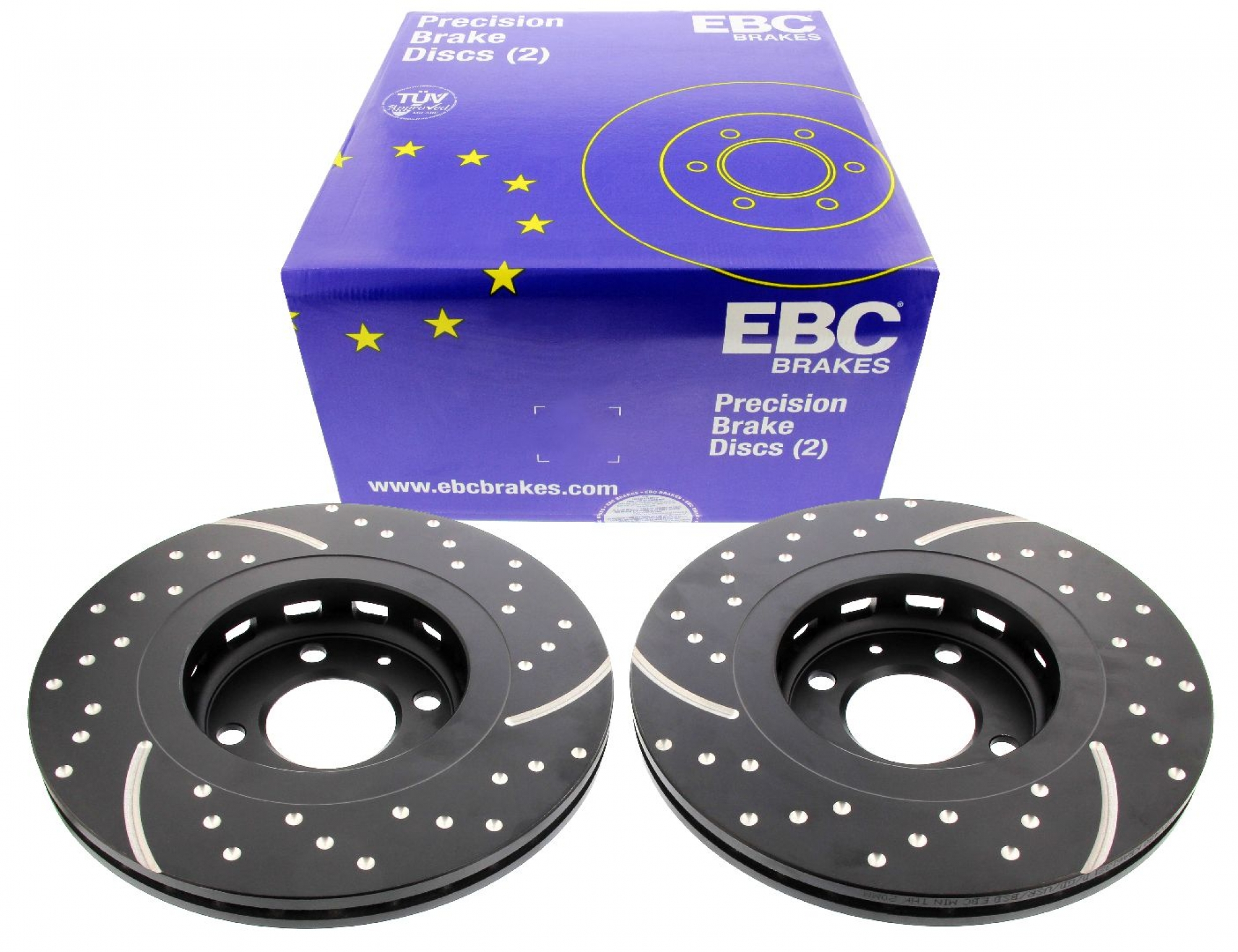 EBC-Bremsscheiben, Black Dash Disc (2-teilig), VA, VW Golf 2/3, Corrado, G60-Bremse 280 mm