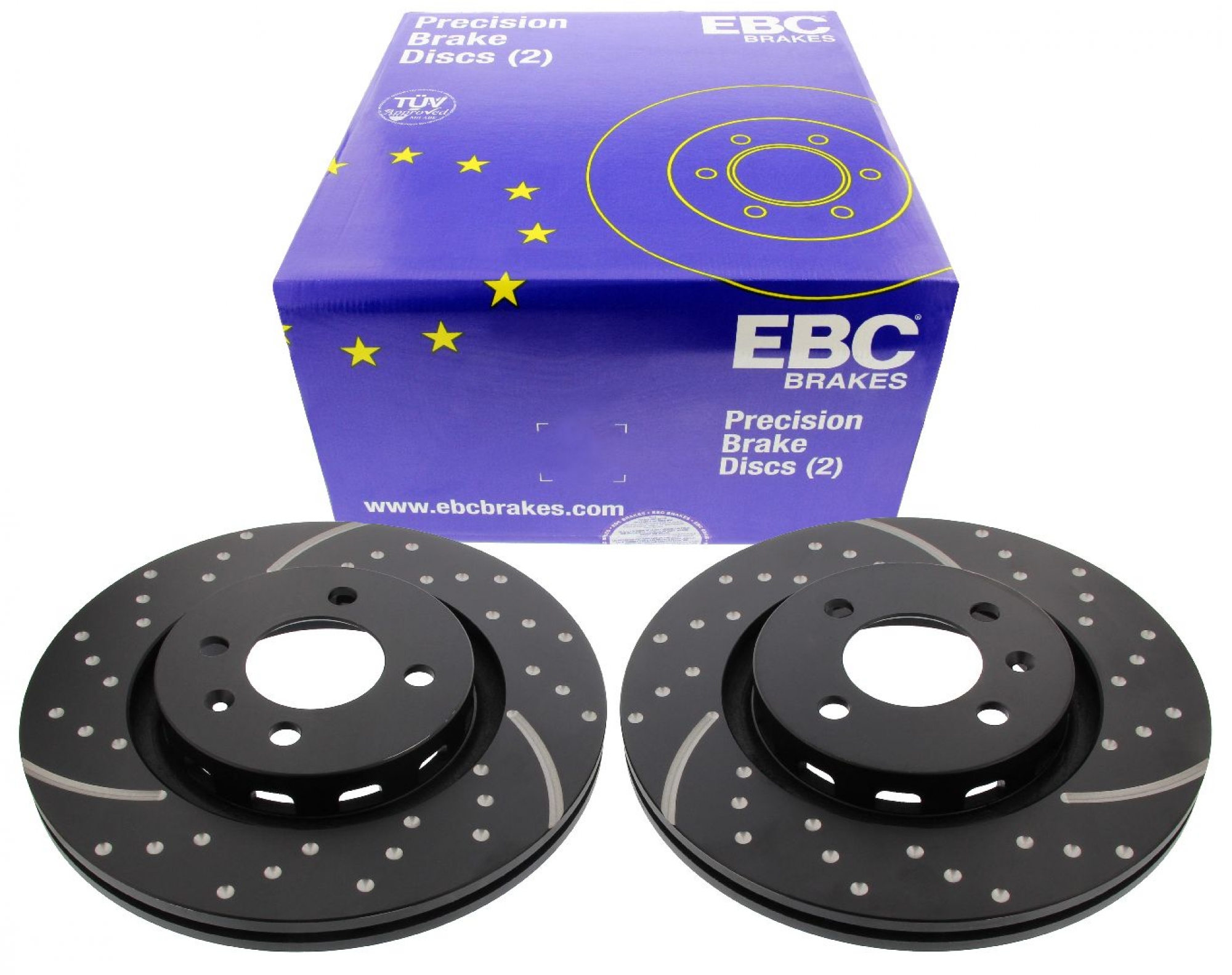EBC-Bremsscheiben, Black Dash Disc (2-teilig), VA, VW Golf 2/3, Corrado, G60-Bremse 280 mm