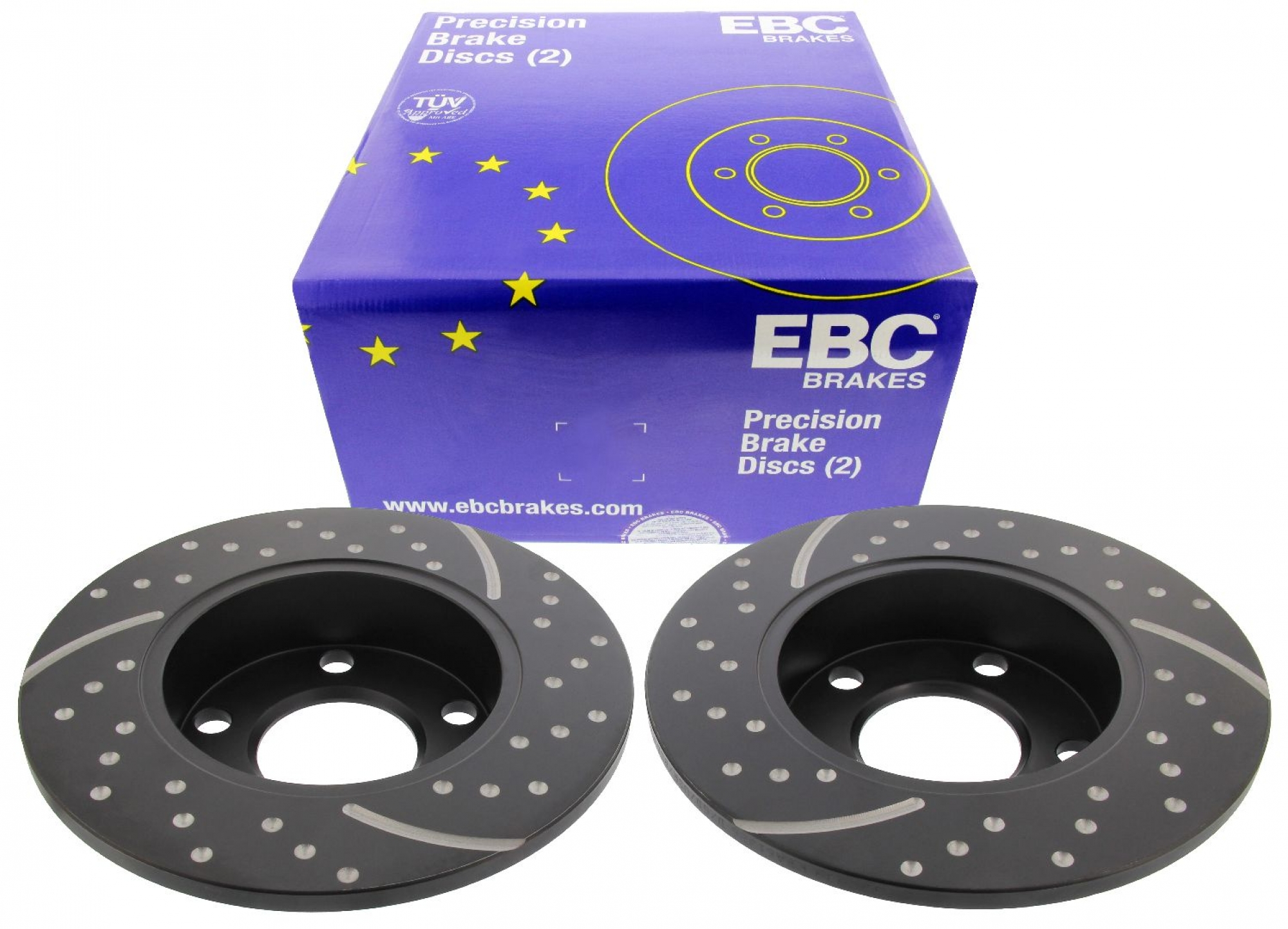 EBC-Bremsscheiben, Turbo Groove Disc Black (2-teilig), HA, Audi A4, VW Passat