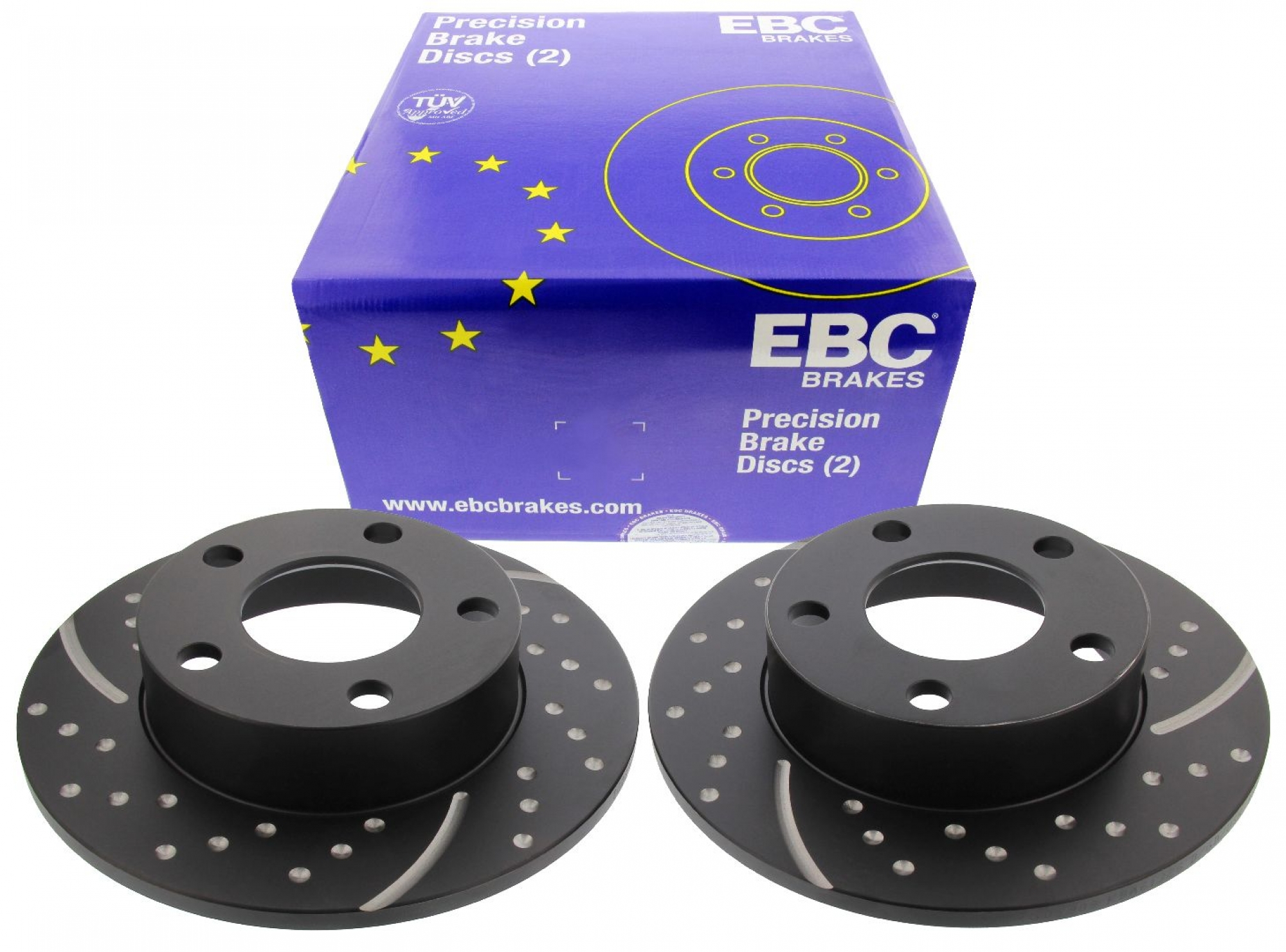 EBC-Bremsscheiben, Turbo Groove Disc Black (2-teilig), HA, Audi A4, VW Passat