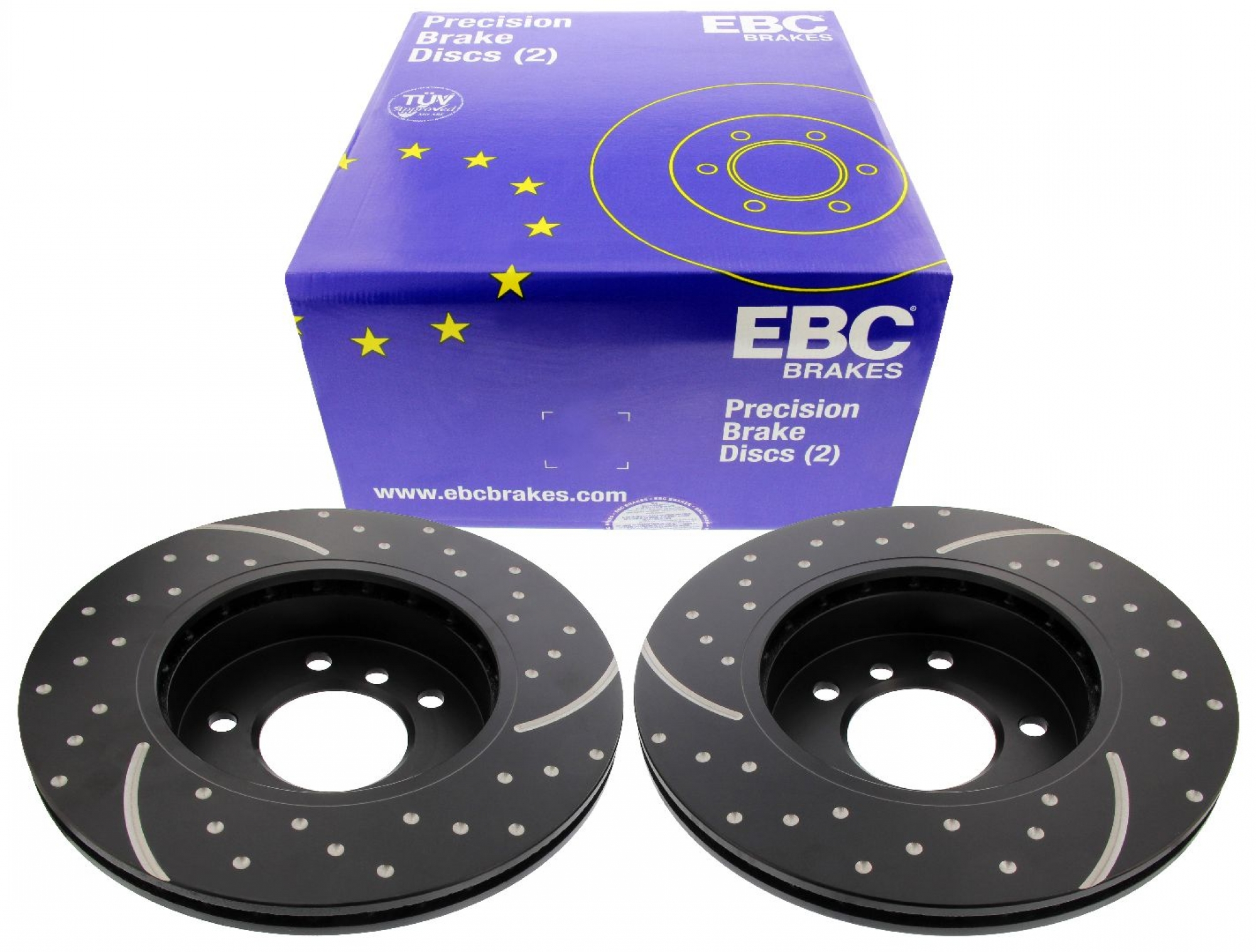 EBC-Bremsscheiben, Turbo Groove Disc Black (2-teilig), VA, BMW Z3, Z4, 3