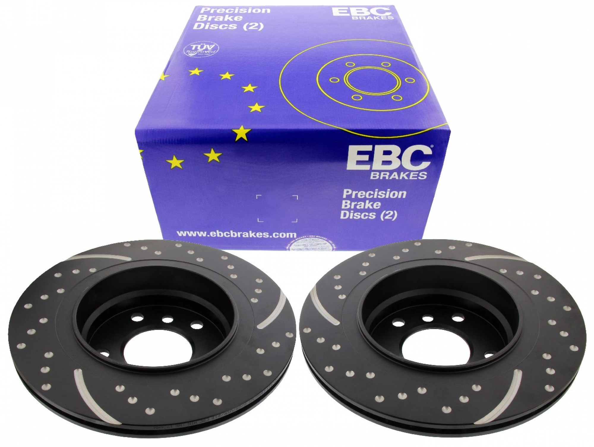 EBC-Bremsscheiben, Turbo Groove Disc Black (2-teilig), HA, BMW 3