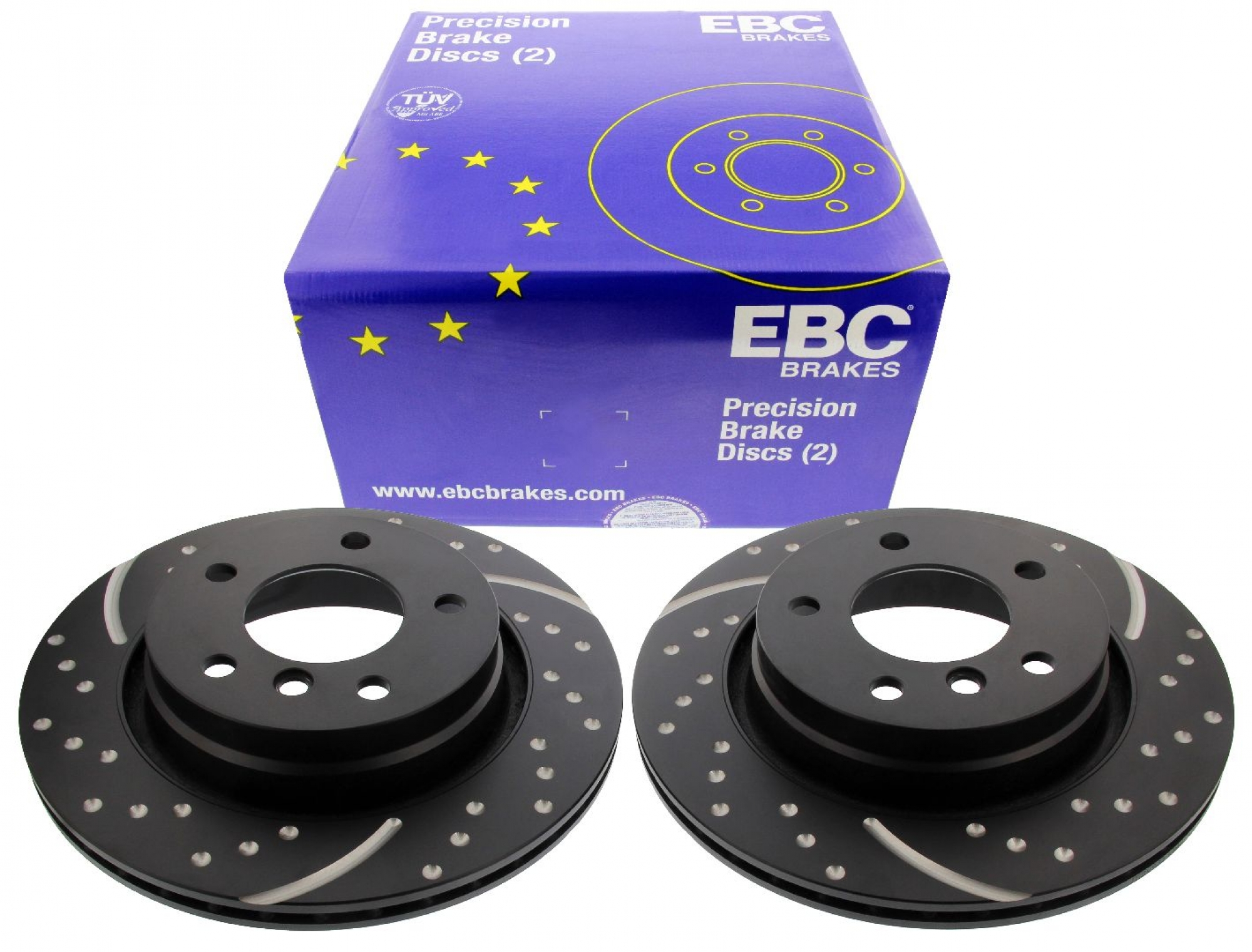 EBC-Bremsscheiben, Turbo Groove Disc Black (2-teilig), HA, BMW 3