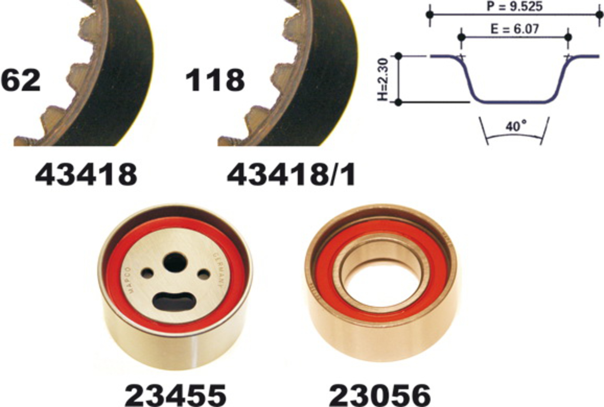 Zahnriemensatz, CITROËN, FIAT, PEUGEOT