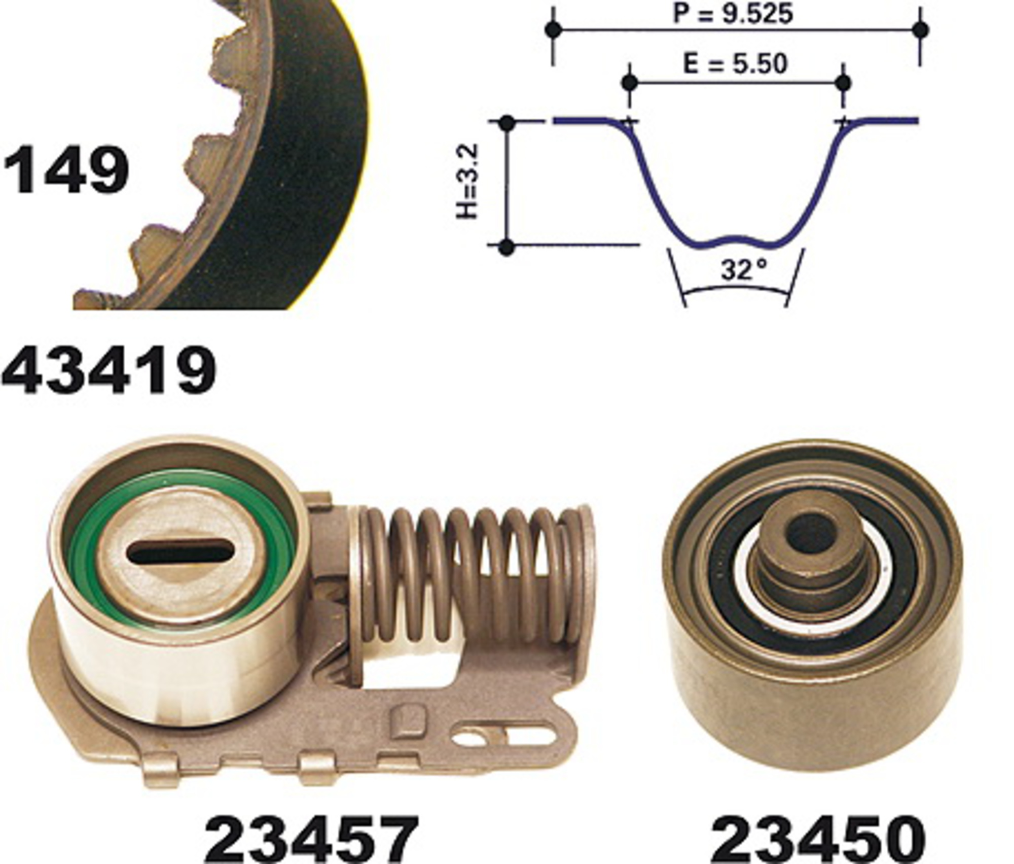 Zahnriemensatz, CITROËN, FIAT, LANCIA, PEUGEOT