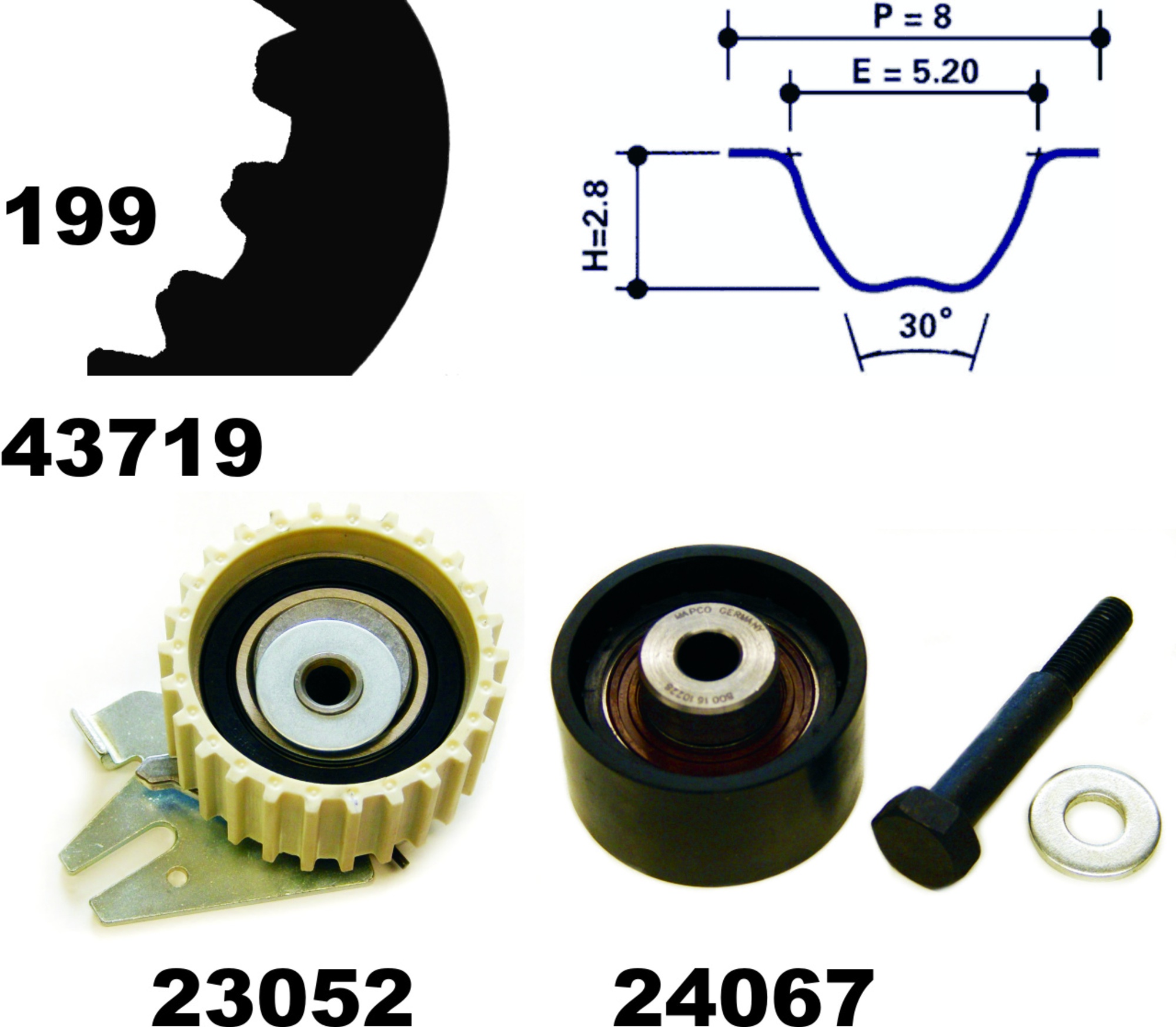 Zahnriemensatz, Satz, ALFA ROMEO, CADILLAC, FIAT, OPEL, SAAB, VAUXHALL