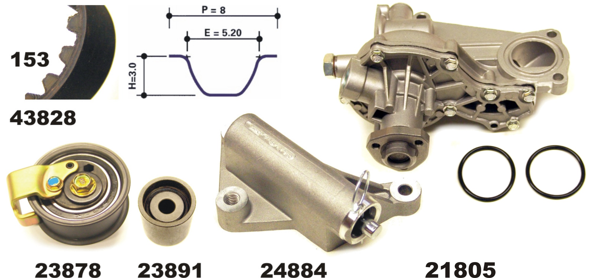 Wasserpumpe + Zahnriemensatz, Satz, AUDI, VW