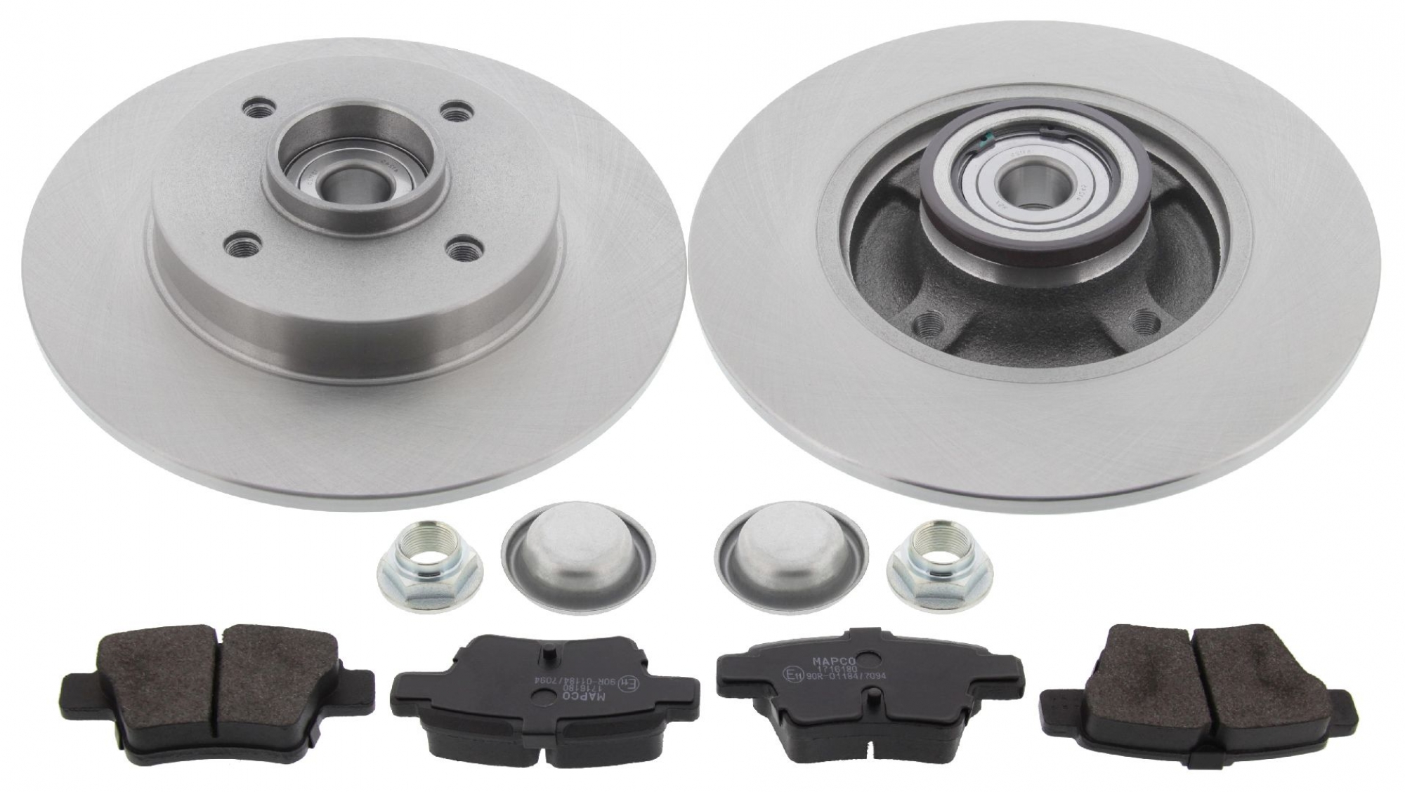 Bremsensatz, Scheibenbremse, Hinterachse, Satz, CITROËN, PEUGEOT