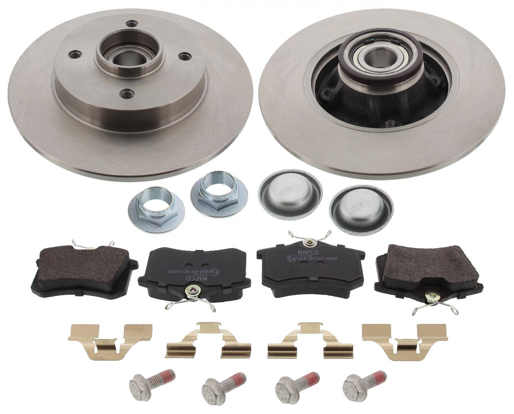 Bremsensatz, Scheibenbremse, Hinterachse, Satz, CITROËN, PEUGEOT