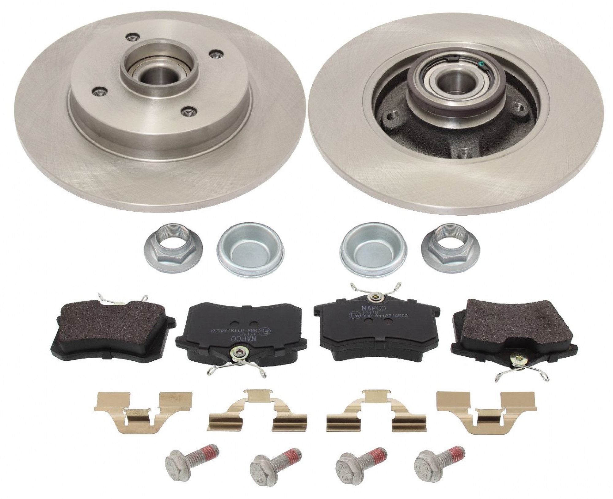 Bremsensatz, Scheibenbremse, Hinterachse, Satz, CITROËN, PEUGEOT