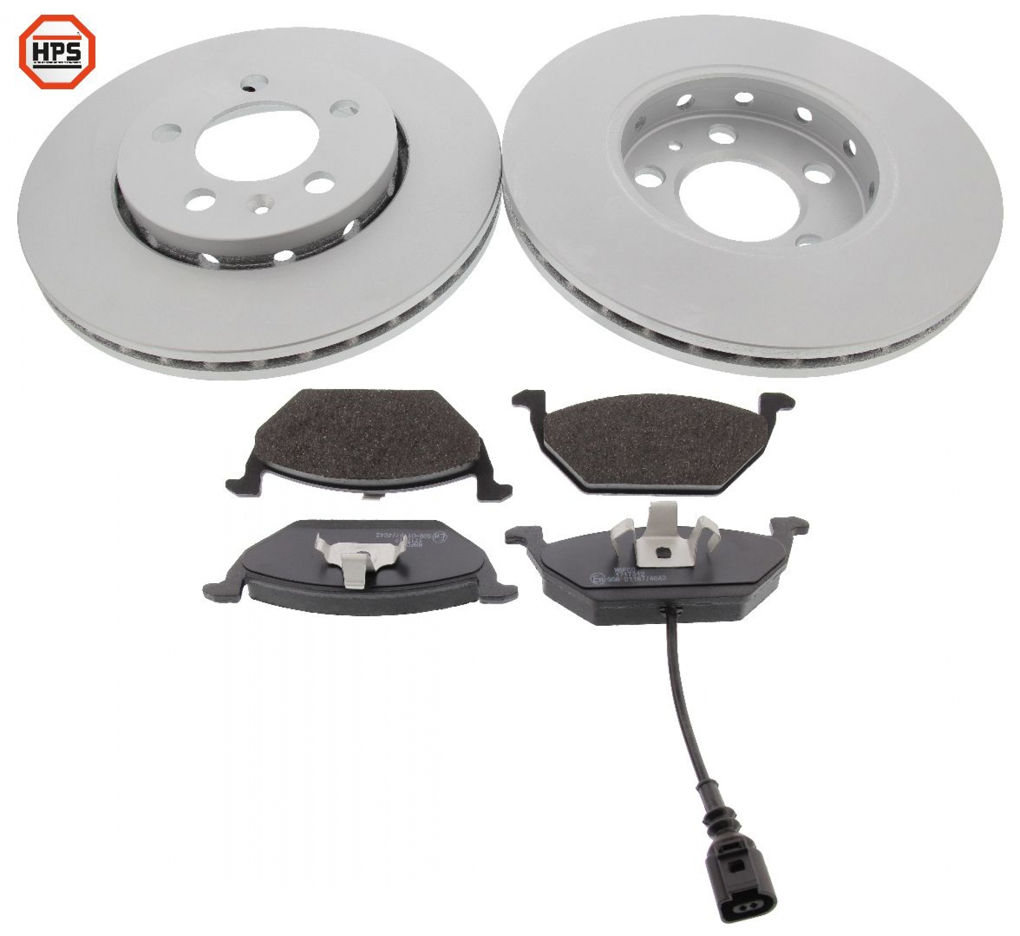 HPS-Carbon-Bremse, Bremsensatz, VA, Audi A1, A2, A3, SEAT IBIZA III + IV, LEON, SKODA FABIA I+ II + III, OCTAVIA I, VW Golf IV, POLO IV + V