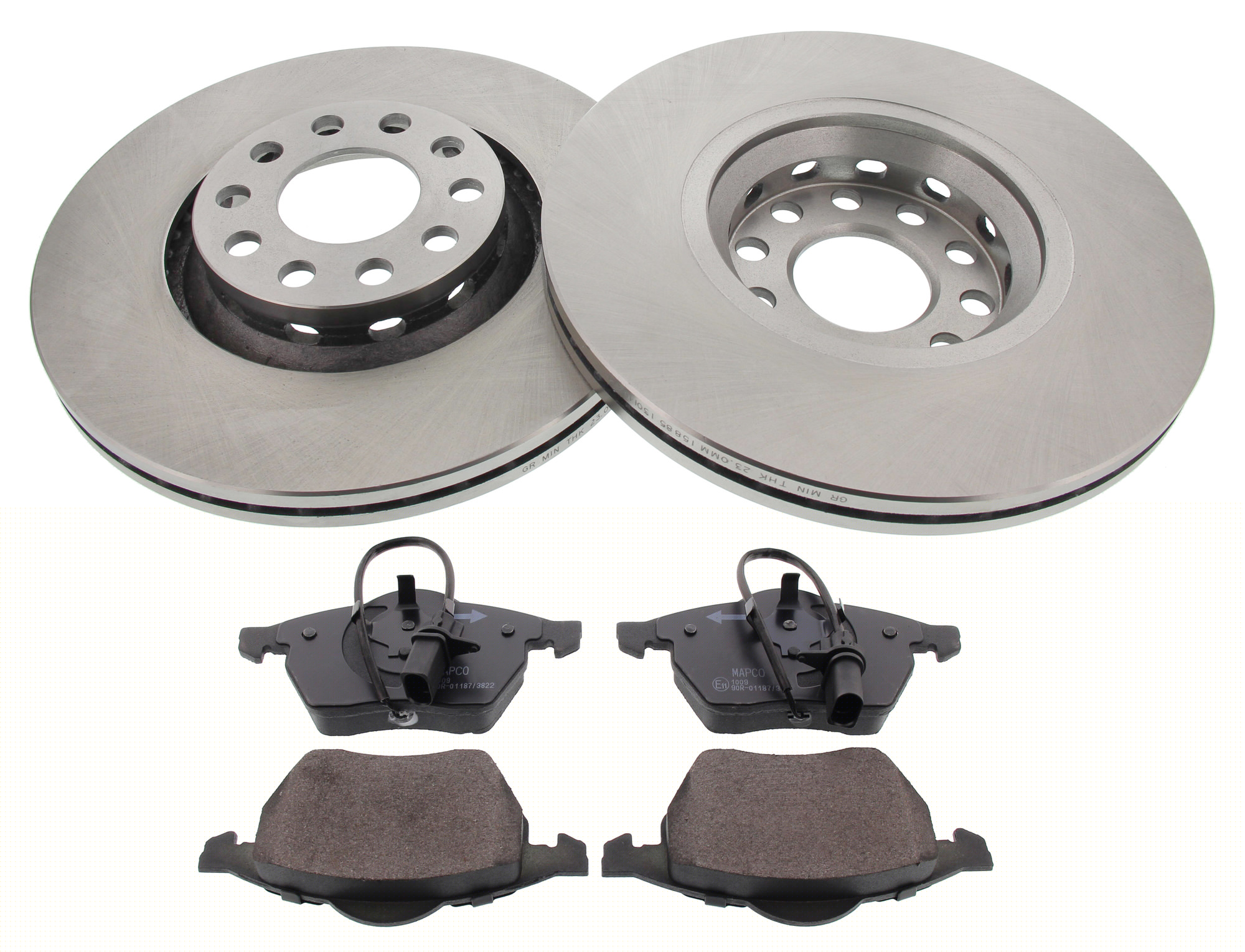 Bremsensatz, Scheibenbremse, Vorderachse, Satz, AUDI, VW