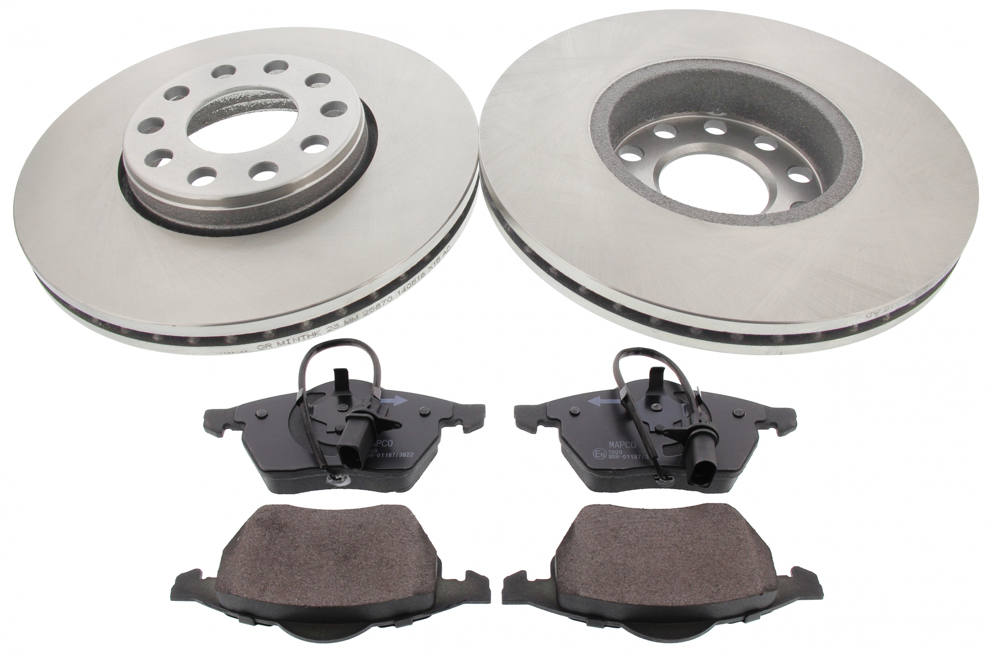 Bremsensatz, Scheibenbremse, Vorderachse, Satz, VW