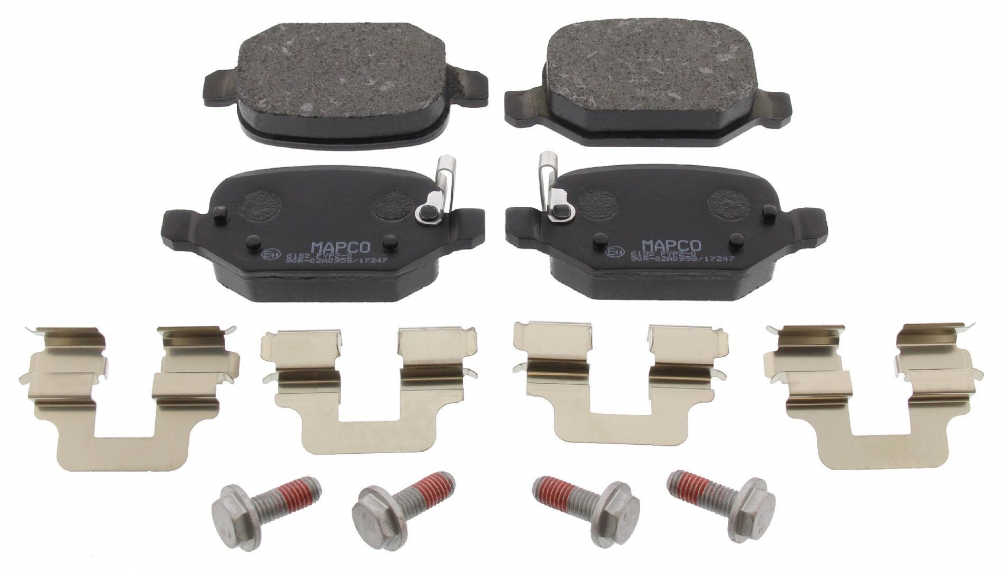 Bremsbelagsatz, Scheibenbremse, Hinterachse, FIAT