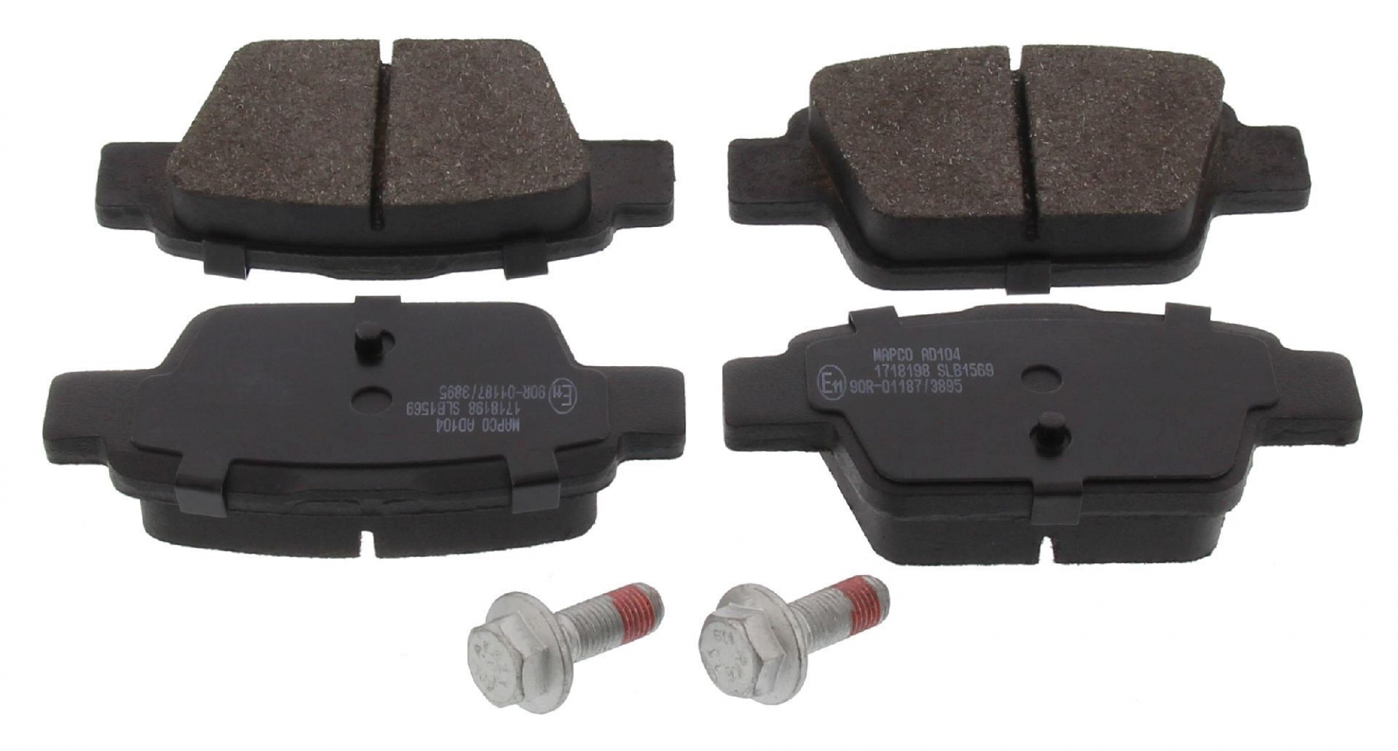 Bremsbelagsatz, Scheibenbremse, Hinterachse, ALFA ROMEO, FIAT, LANCIA