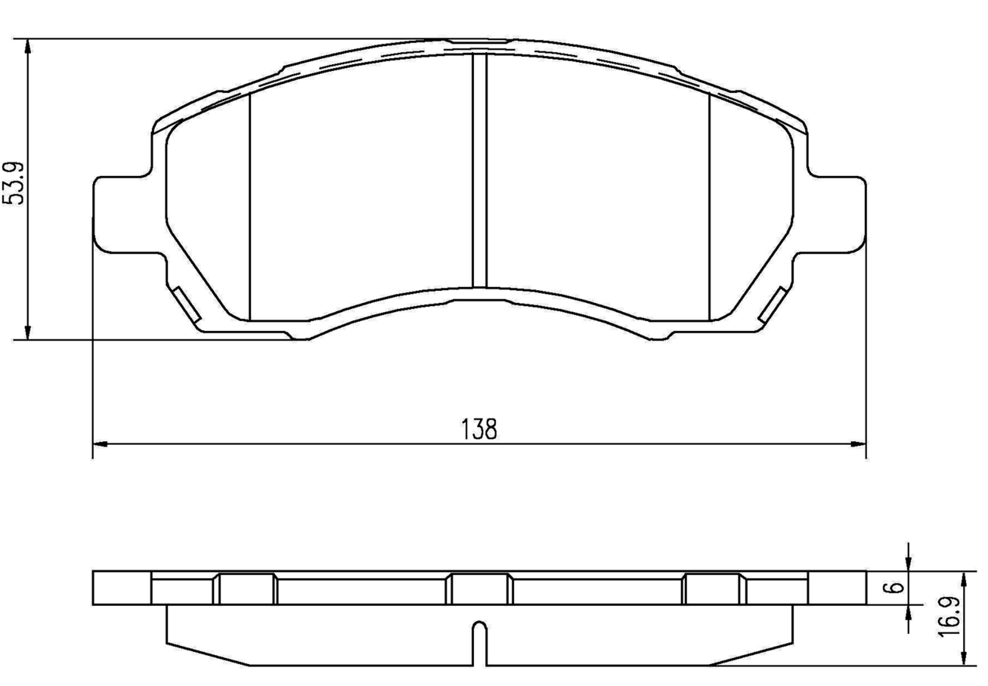 Bremsbelagsatz, Scheibenbremse, Vorderachse, SUBARU