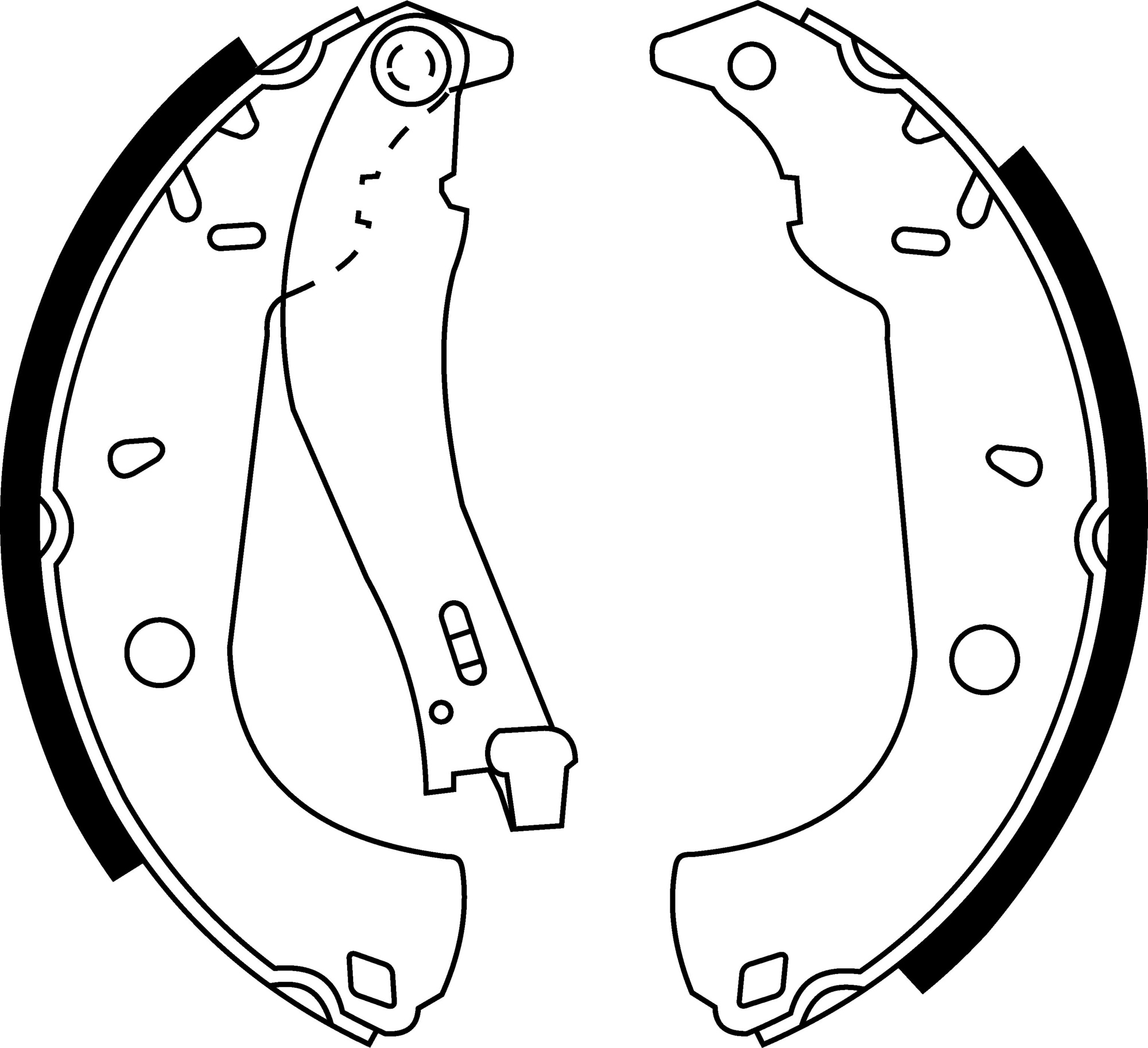 Bremsbackensatz, Hinterachse, ALFA ROMEO, FIAT