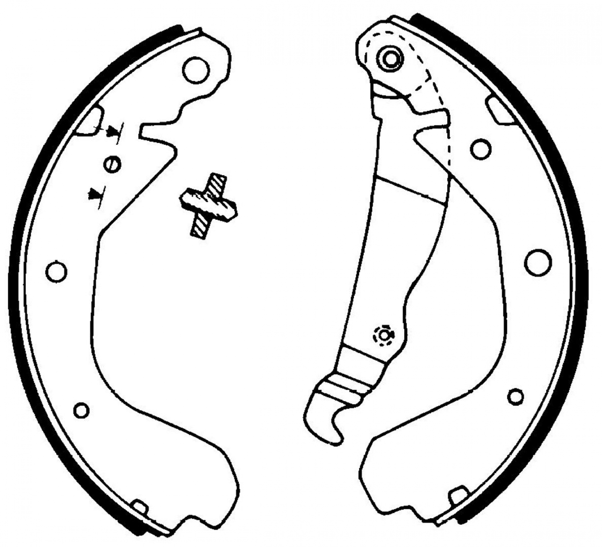 Bremsbackensatz, Hinterachse, OPEL, VAUXHALL