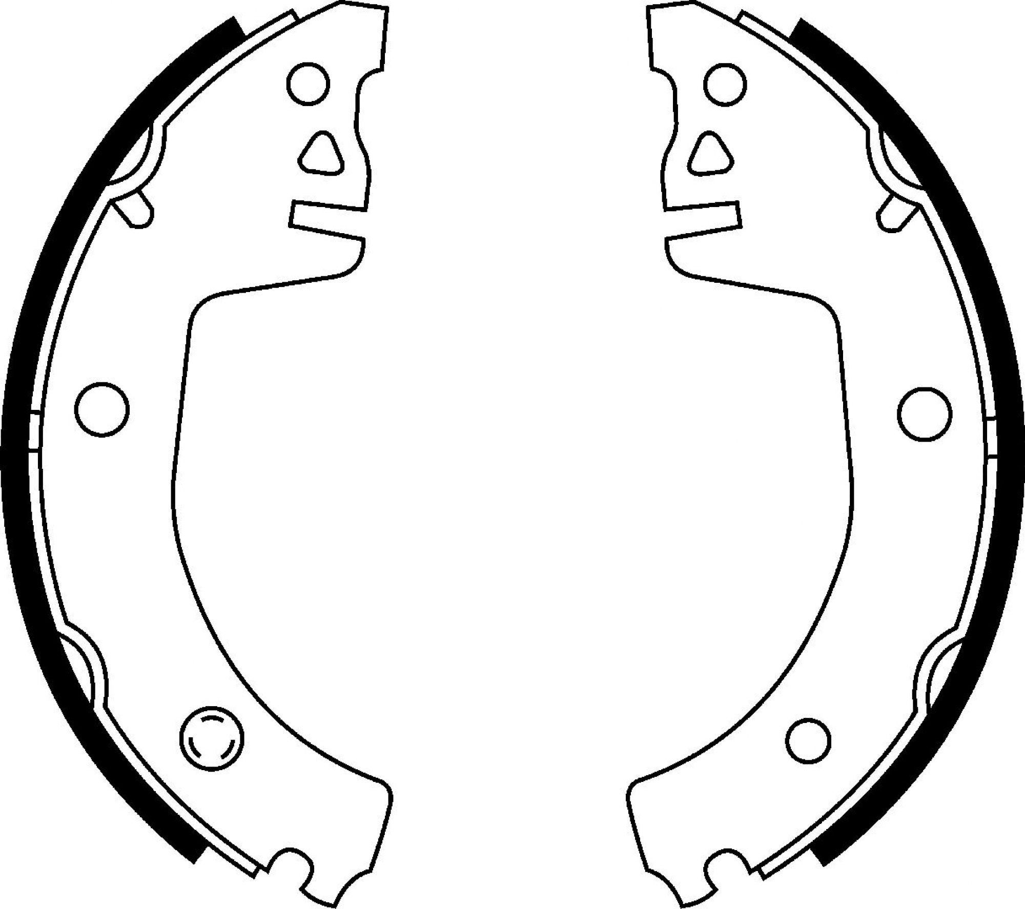 Bremsbackensatz, Hinterachse, SKODA