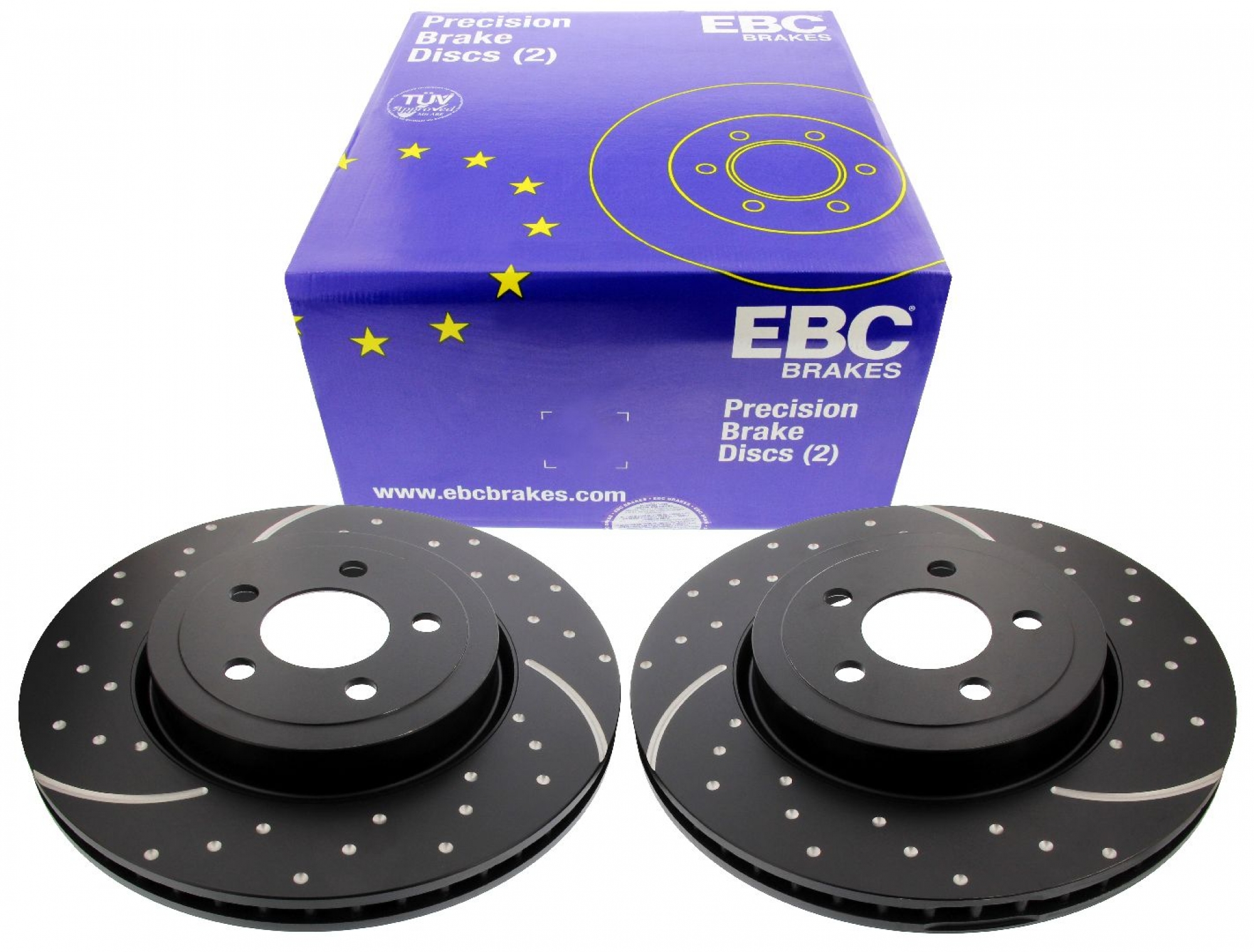 EBC-Bremsscheiben, Turbo Groove Disc Black (2-teilig), VA, Chrysler